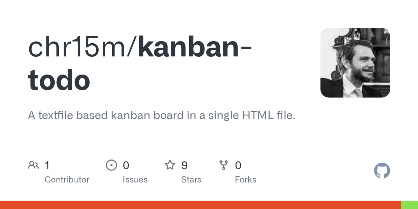 a markdown textfile based kanban board in a single html file