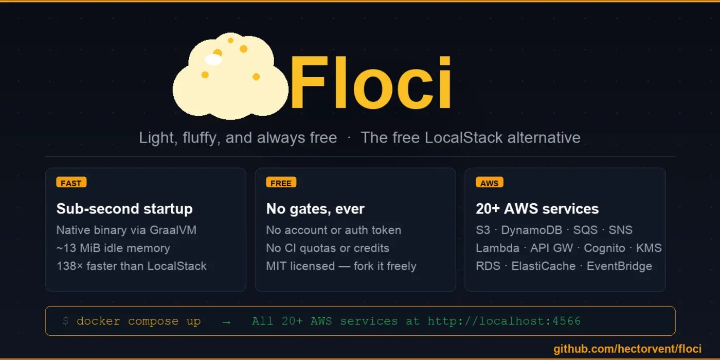 floci a free opensource local aws emulator