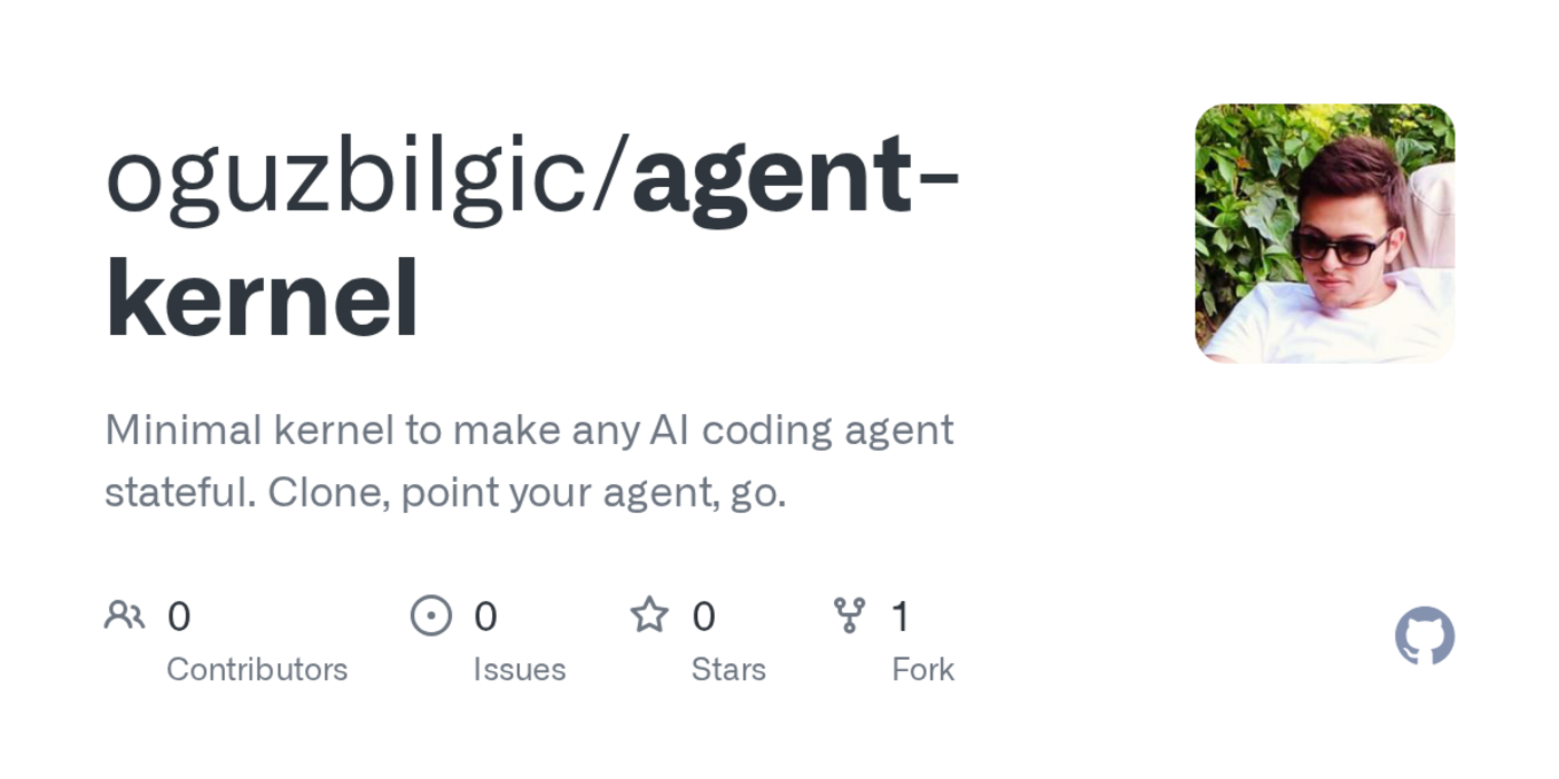 show hn agent kernel three markdown files that make any ai agent stateful
