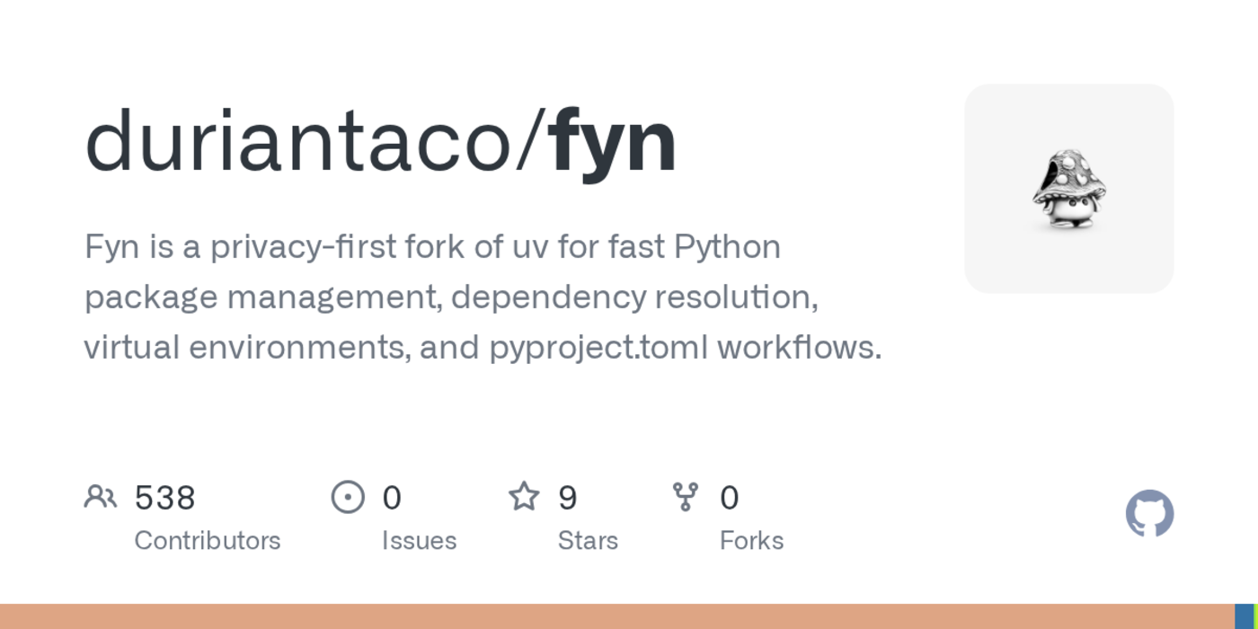 fyn an uv fork with new features bug fixes stripped telemetry