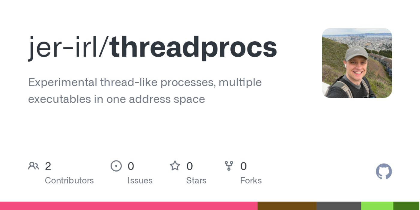 show hn threadprocs executables sharing one address space 0copy pointers