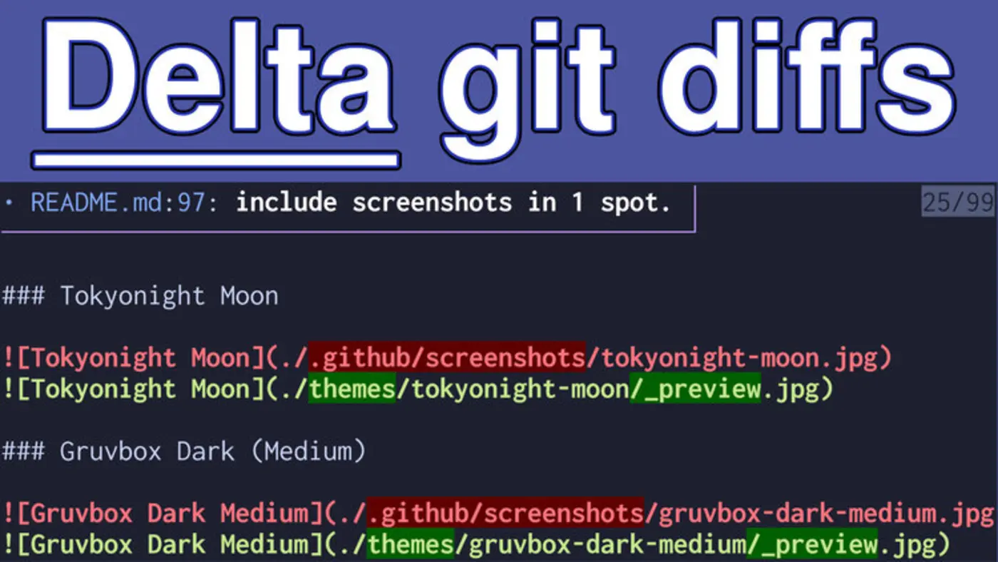 improved git diffs with delta fzf and a little shell scripting