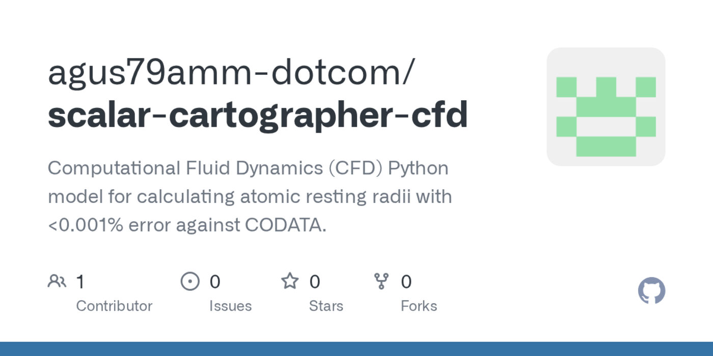 python cfd simulator matching atomic resting radii vs codata