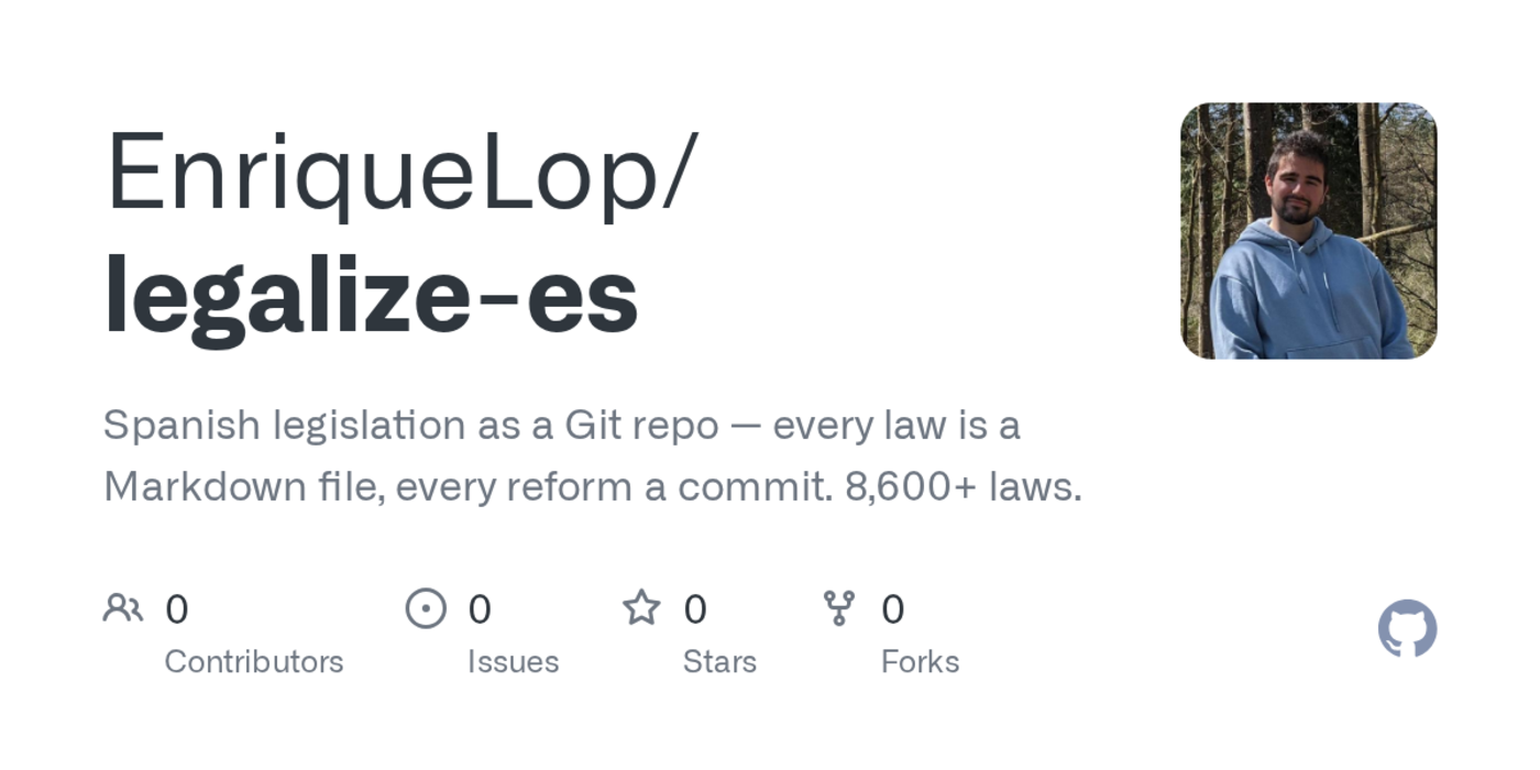i put all 8642 spanish laws in git every reform is a commit