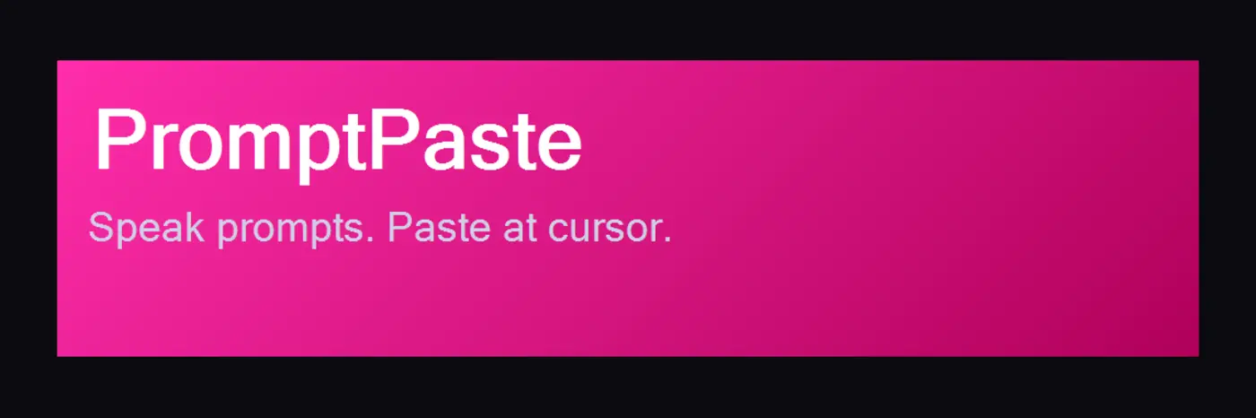 promptpaste voice input for claude code and codex cli