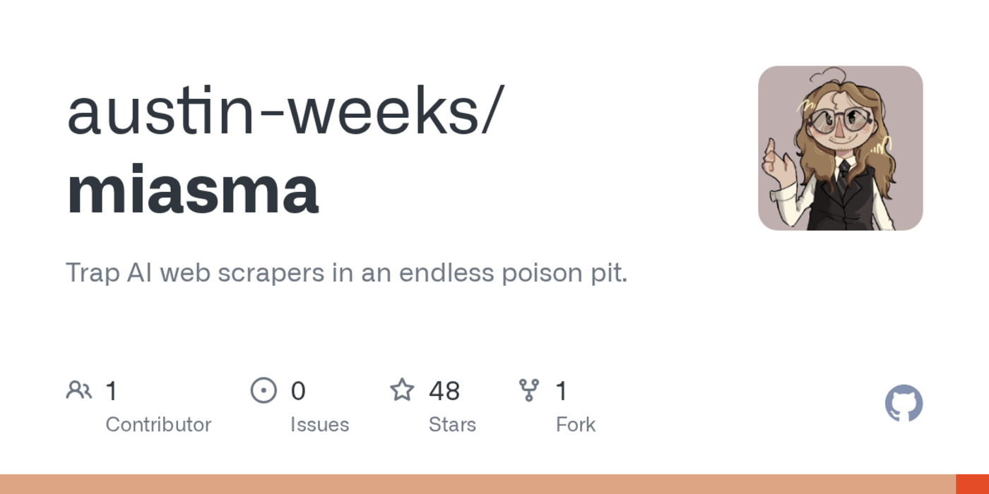 miasma a tool to trap ai web scrapers in an endless poison pit