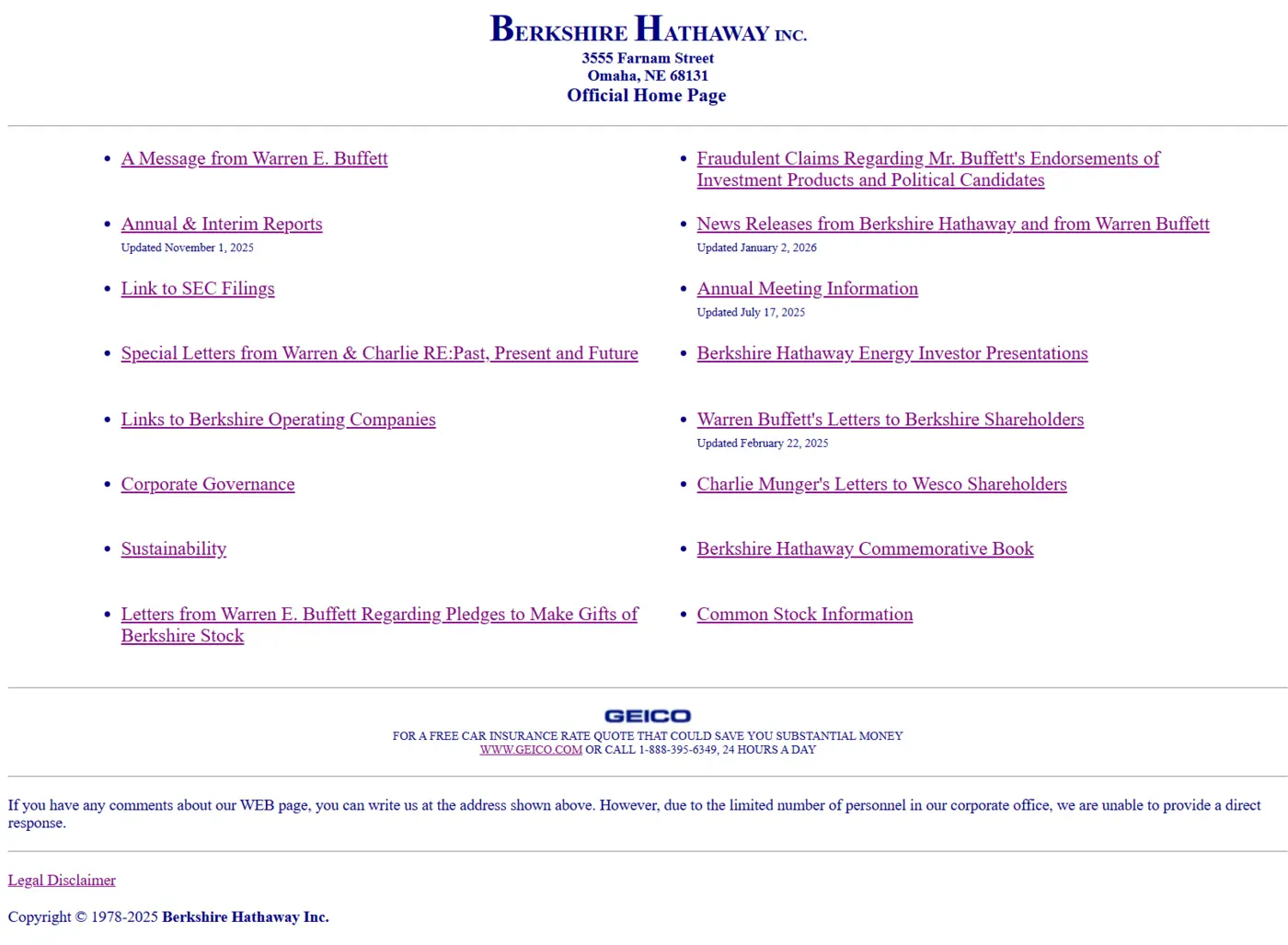 can llms bring the berkshire hathaway web site into the 21st century