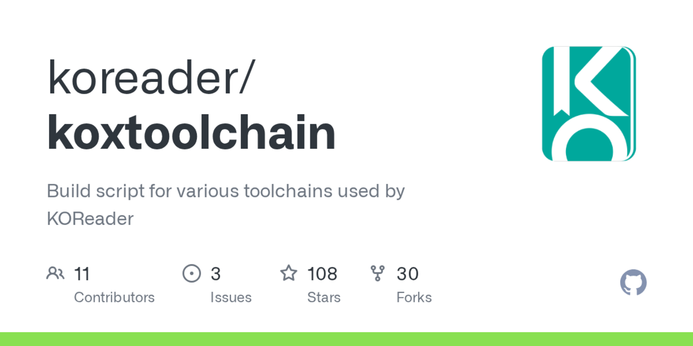 koxtoolchain koreader cross compile toolchains