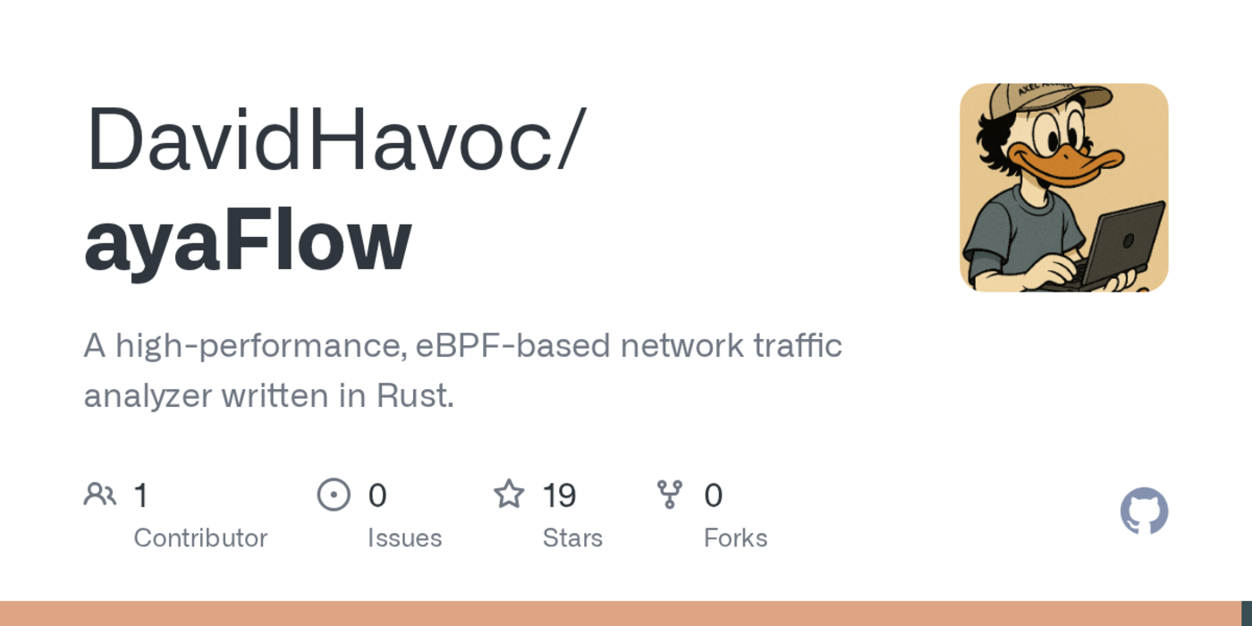ayaflow a highperformance ebpfbased network traffic analyzer written in rust
