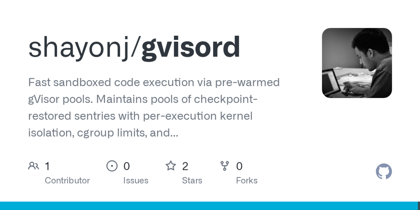 fast sandboxed code execution with prewarmed gvisor pools