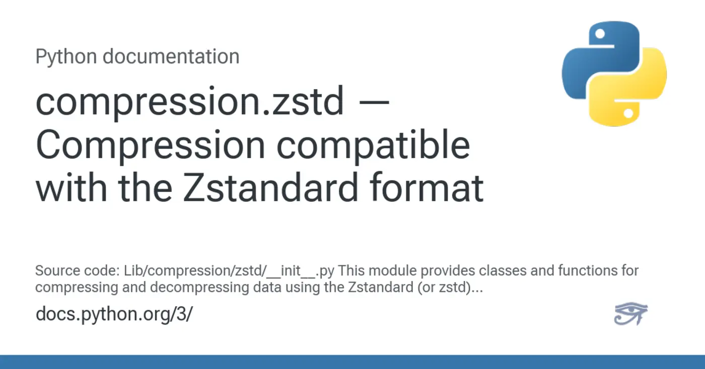 compressionzstd compression compatible with the zstandard format