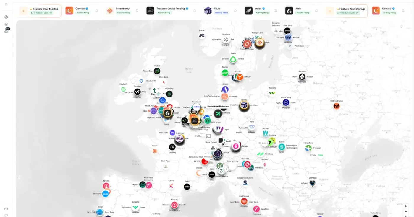 i built a map of 2500 european startups with zero coding experience