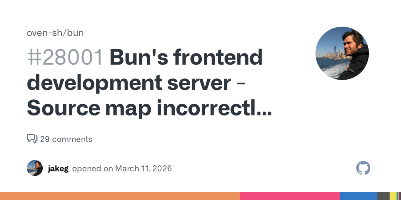 bunx27s front end development server source map incorrectly served in production