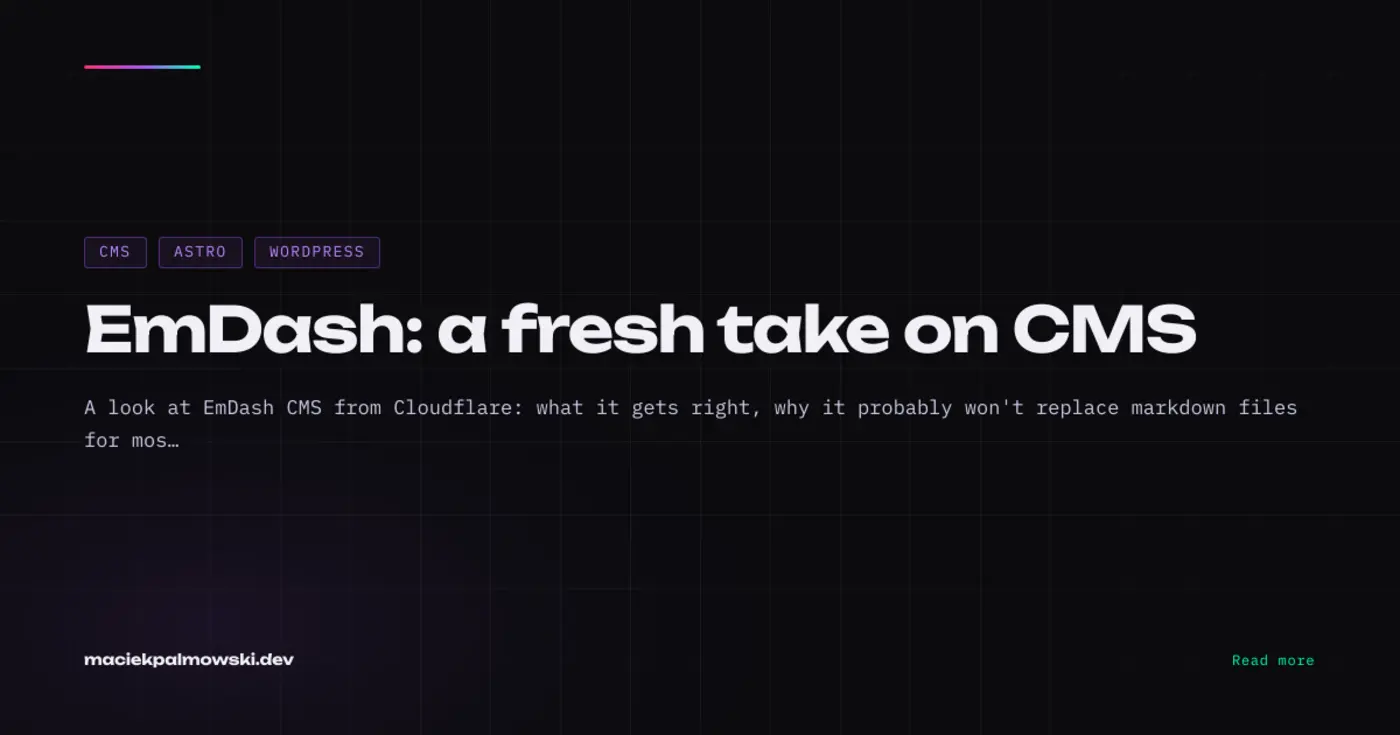 emdash a fresh take on cms