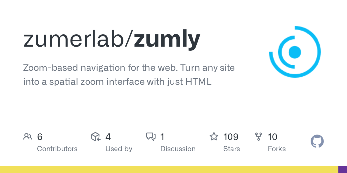 show hn zumly a library for building zooming user interfaces