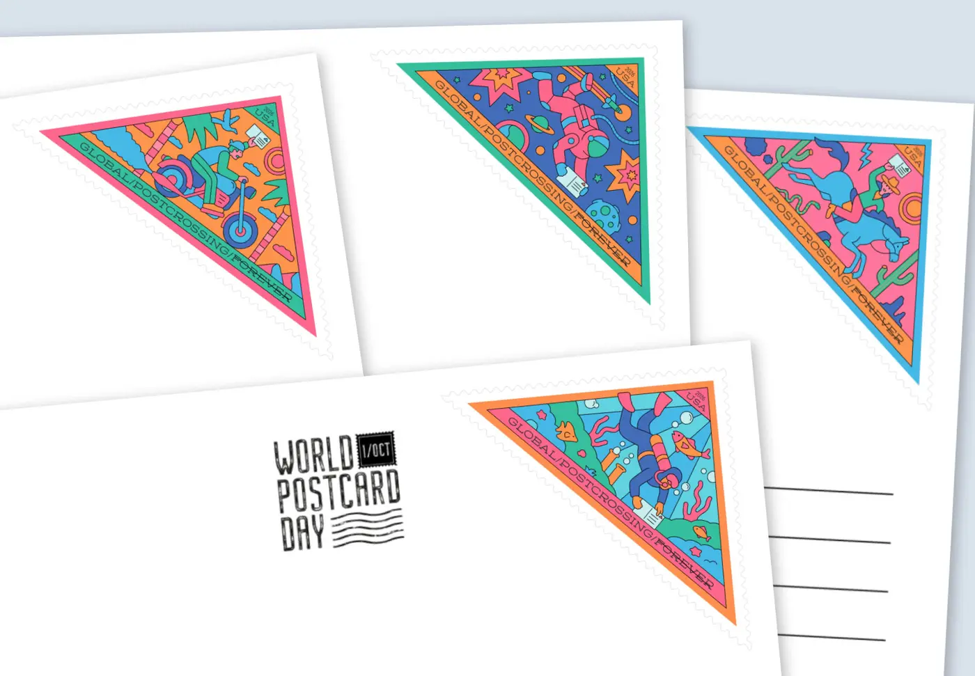 a new postcrossing stamp from the usa