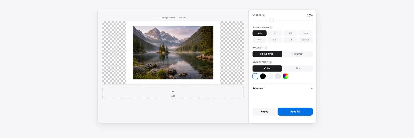 show hn white border