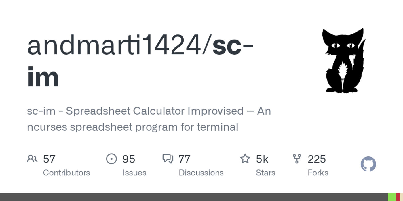 scim spreadsheets in your terminal