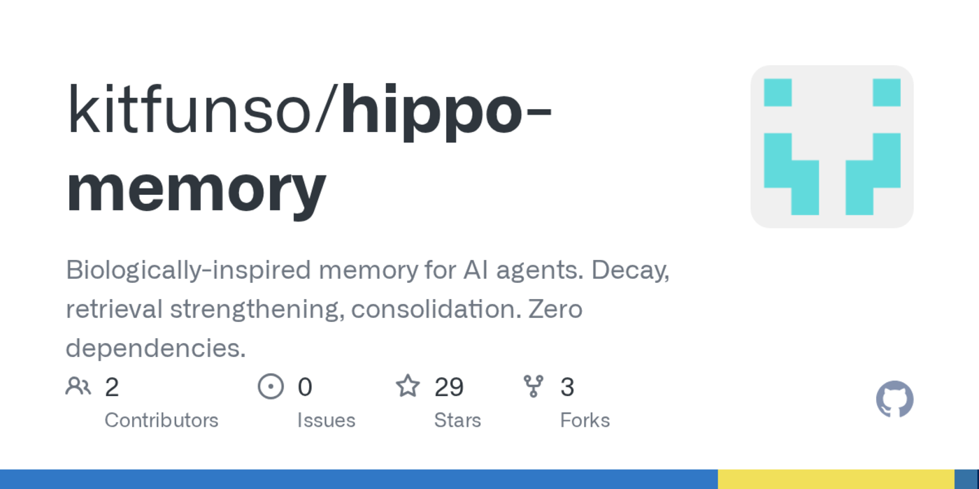 show hn hippo biologically inspired memory for ai agents