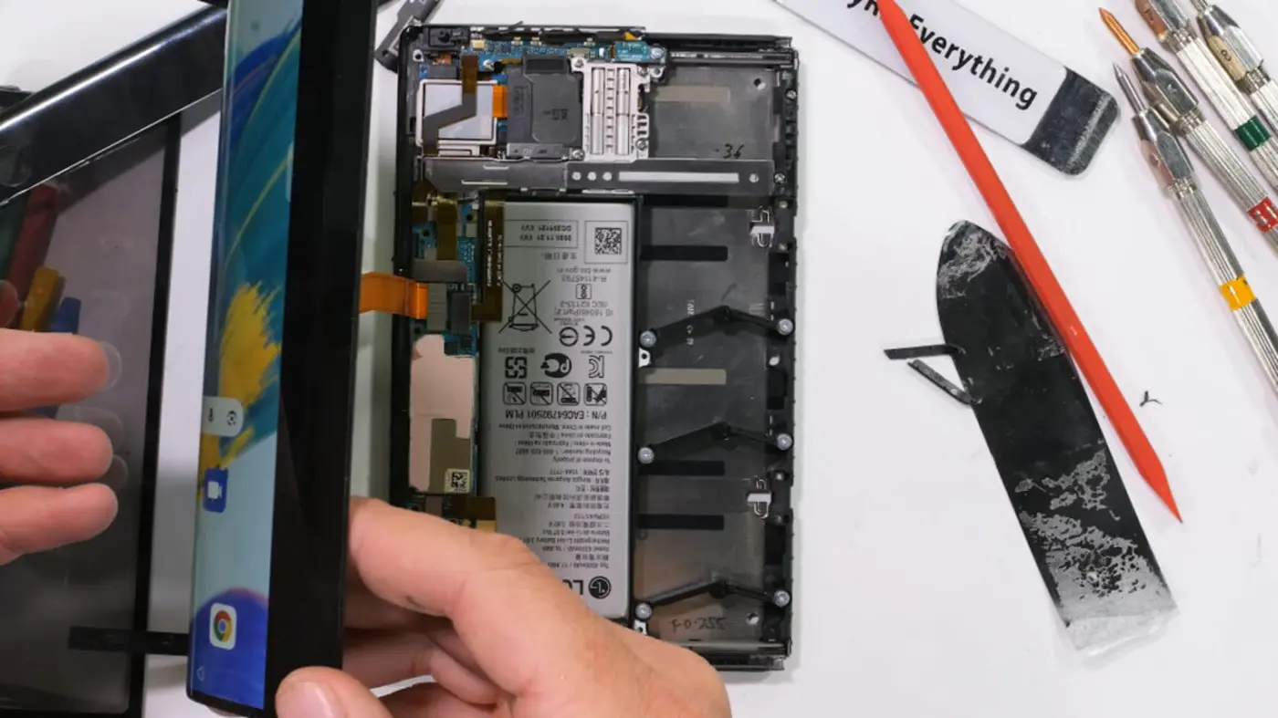 teardown of unreleased lg rollable shows why rollable phones arenx27t a thing