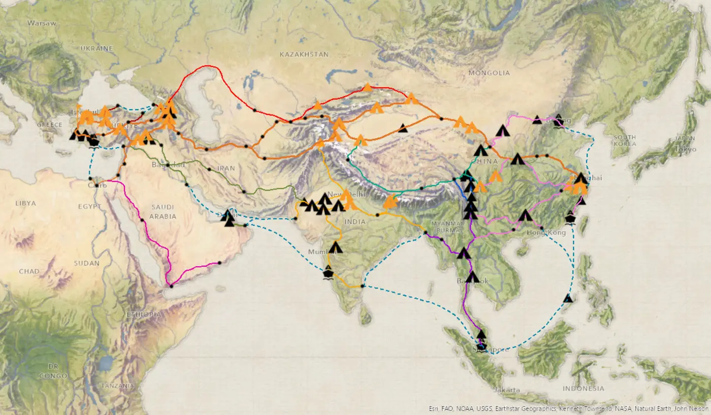 show hn explore the silk roads through an interactive map
