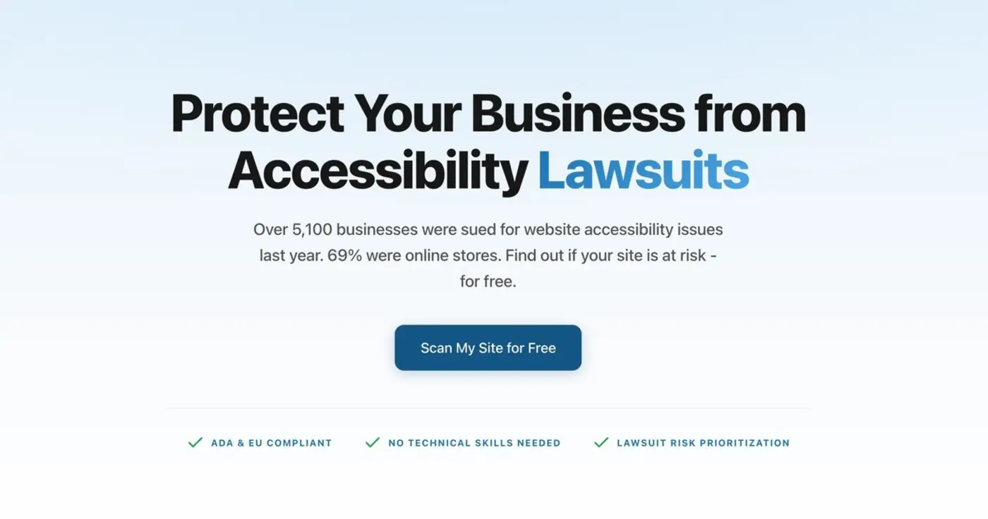 show hn accessguard scan your site for accessibility lawsuit risks