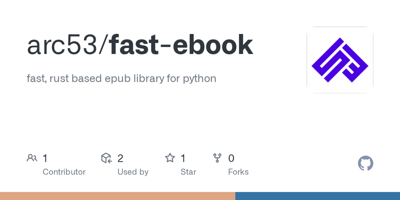 show hn rust based ebook library for python with mit license
