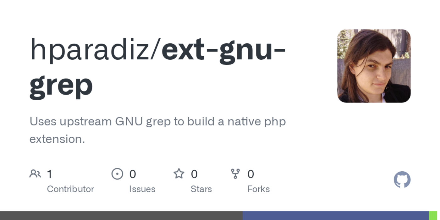 show hn gnu grep as a php extension