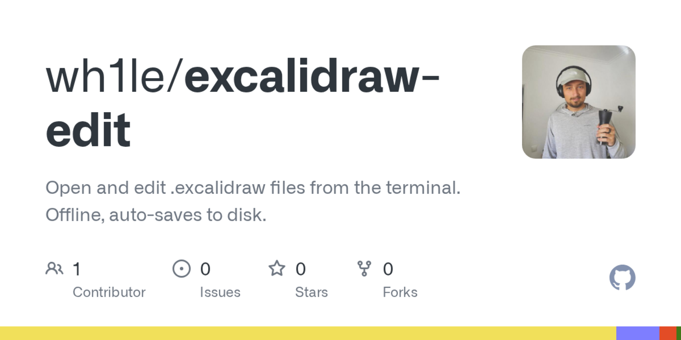 show hn excalidrawedit open and edit excalidraw files from the terminal