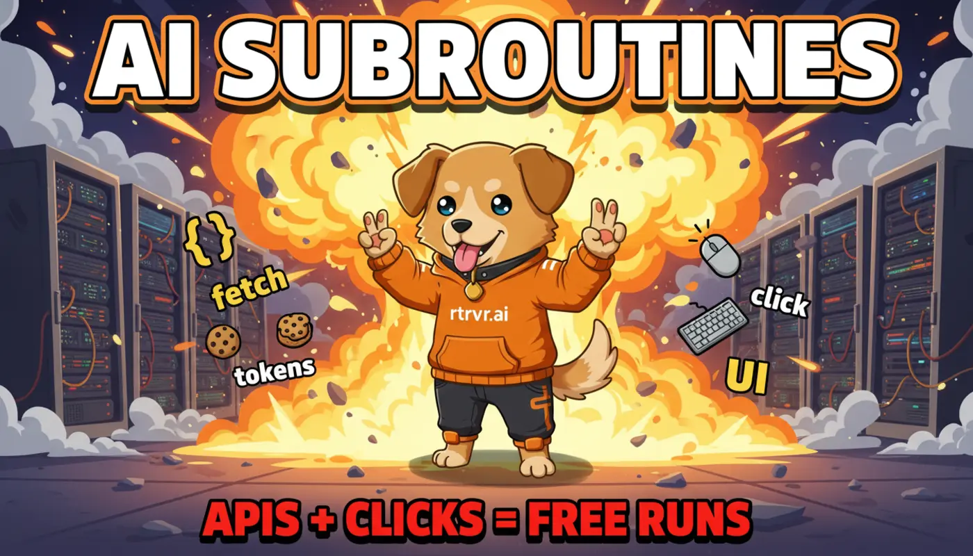 show hn ai subroutines run automation scripts inside the browser tab