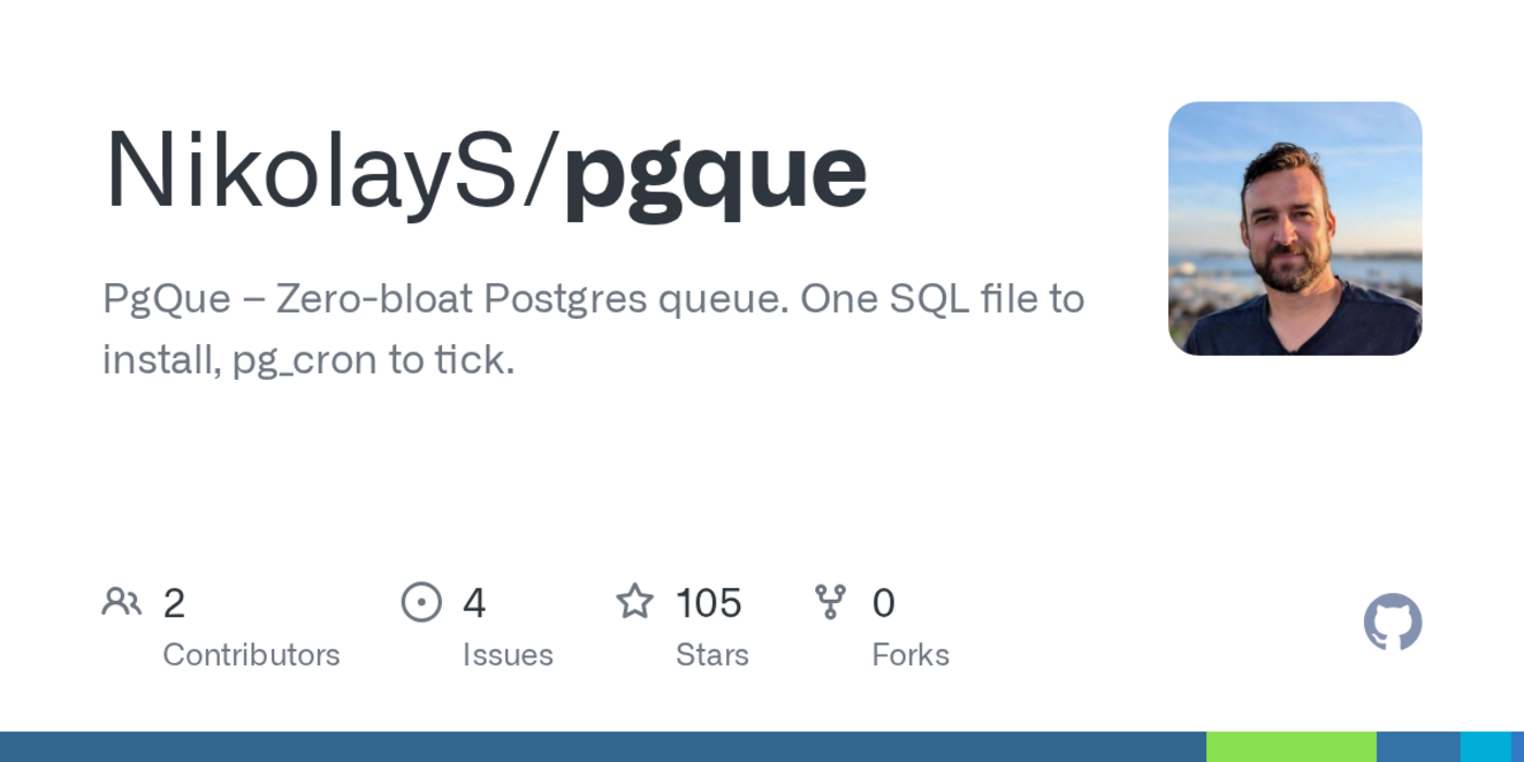 pgque zerobloat postgres queue