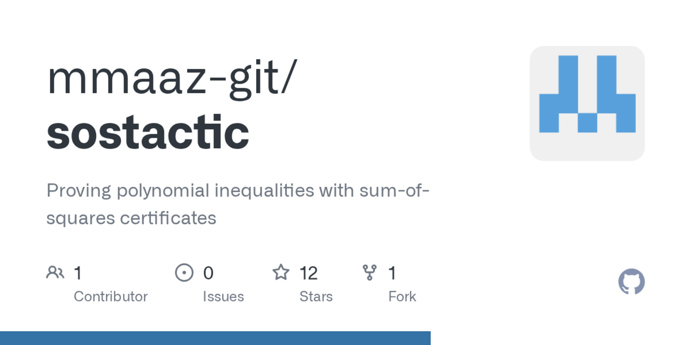 show hn sostactic polynomial inequalities using sumsofsquares in lean