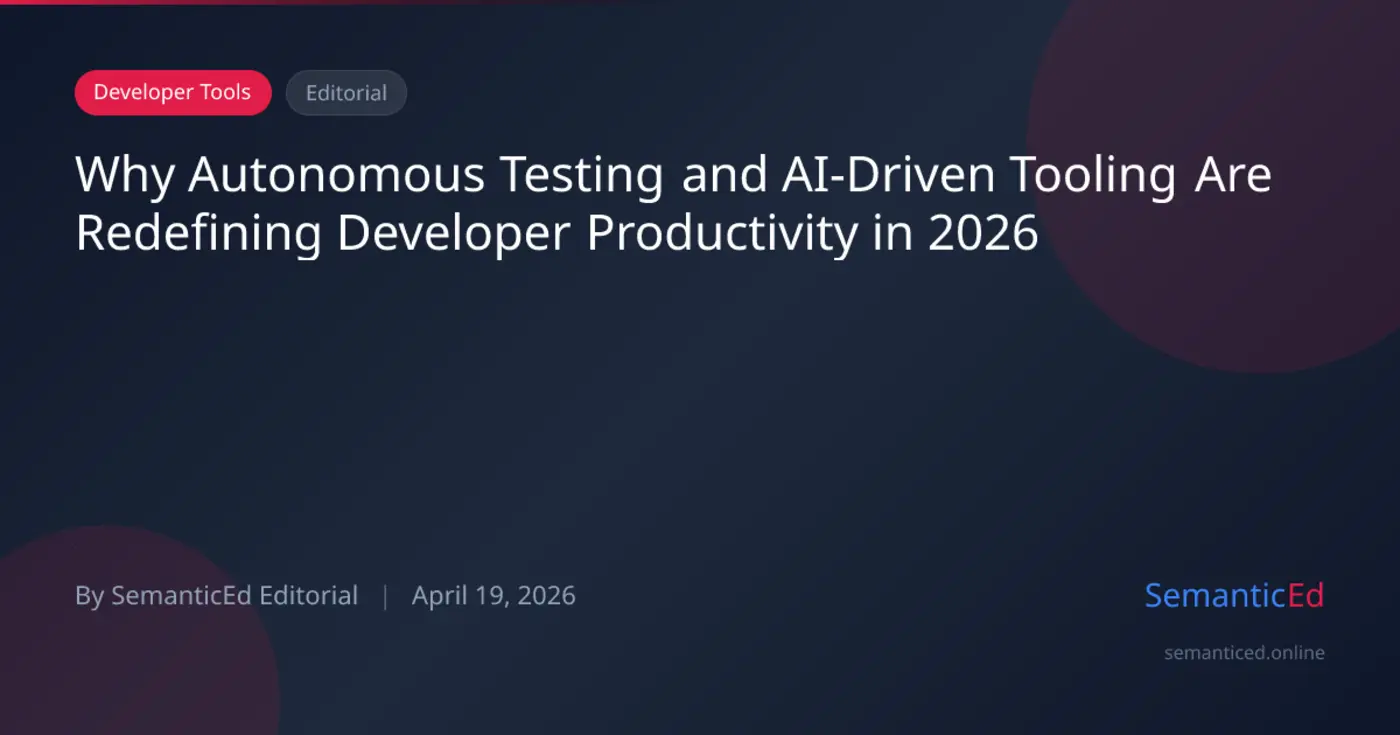 autonomous testing and aidriven tooling are redefining developer productivity