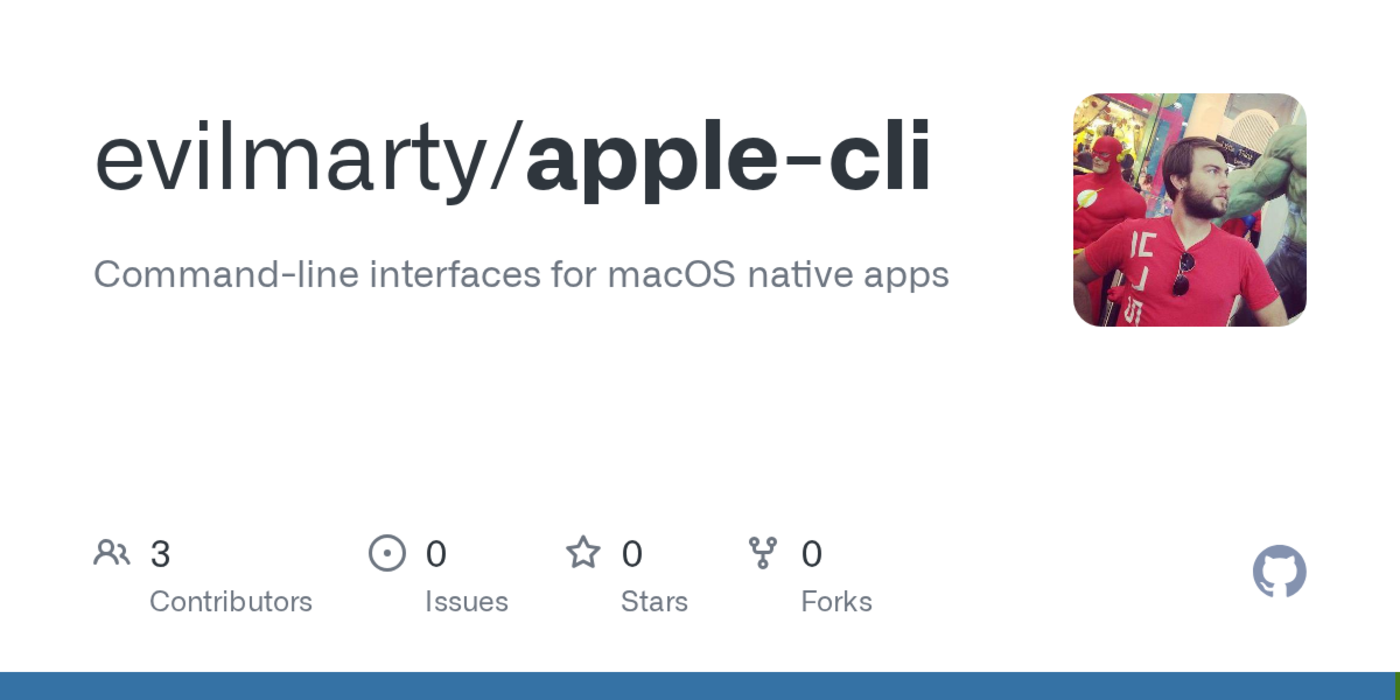 commandline interfaces for macos native apps