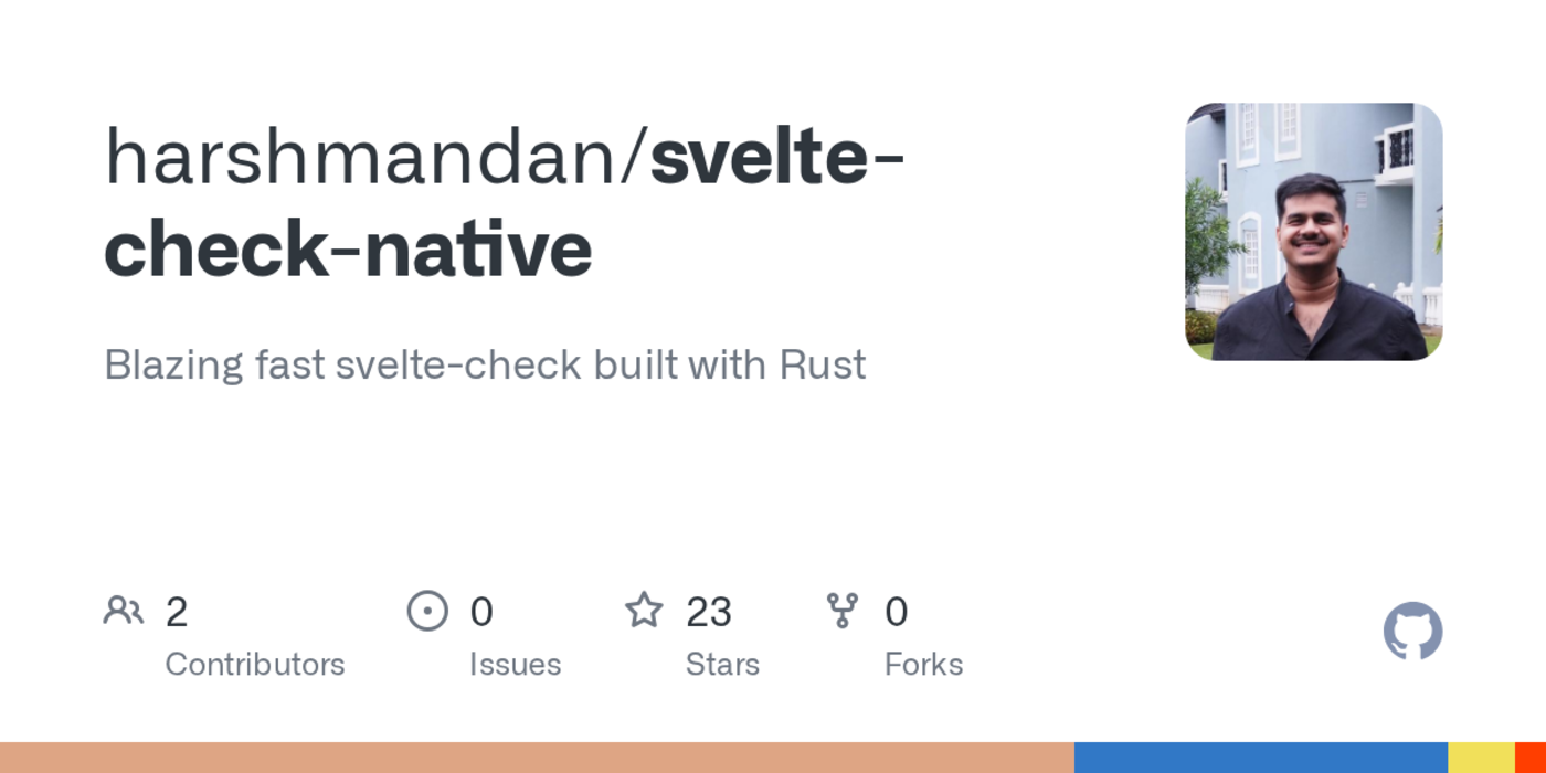 sveltechecknative blazing fast sveltecheck built with rust