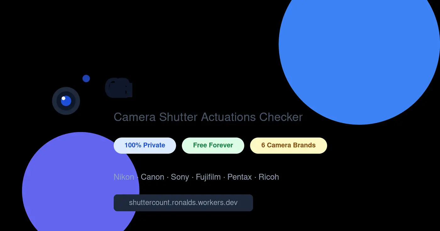 show hn check the shutter actuations of any camera by uploading a photo