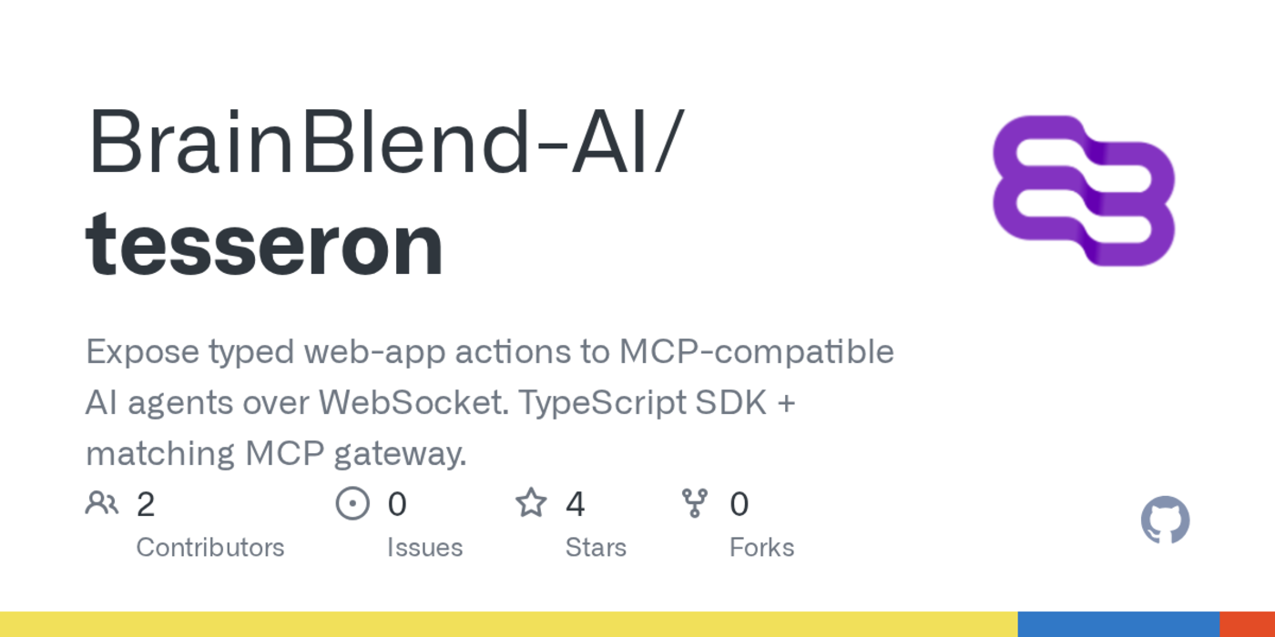 show hn tesseron an api for ai agents defined by the app developer