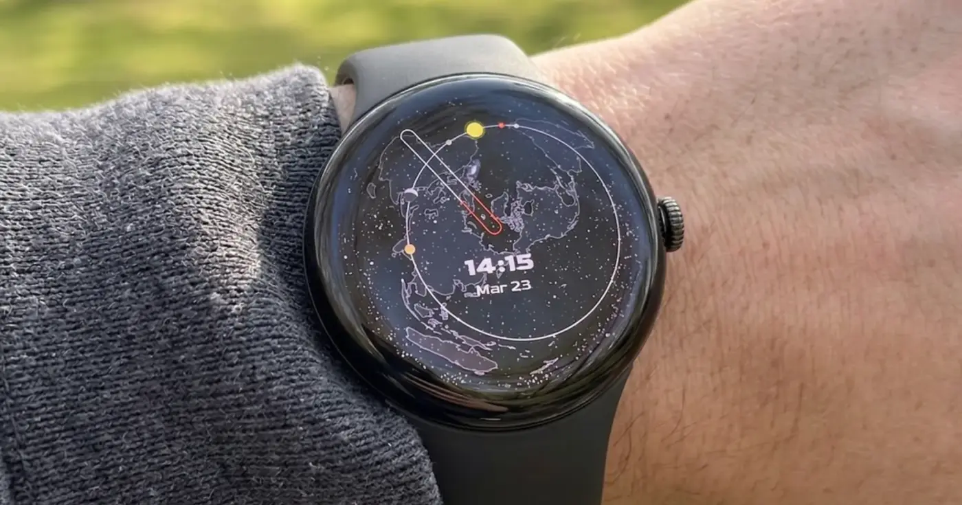 show hn spacetime watch an astrolabeinspired astronomical wear os watch face
