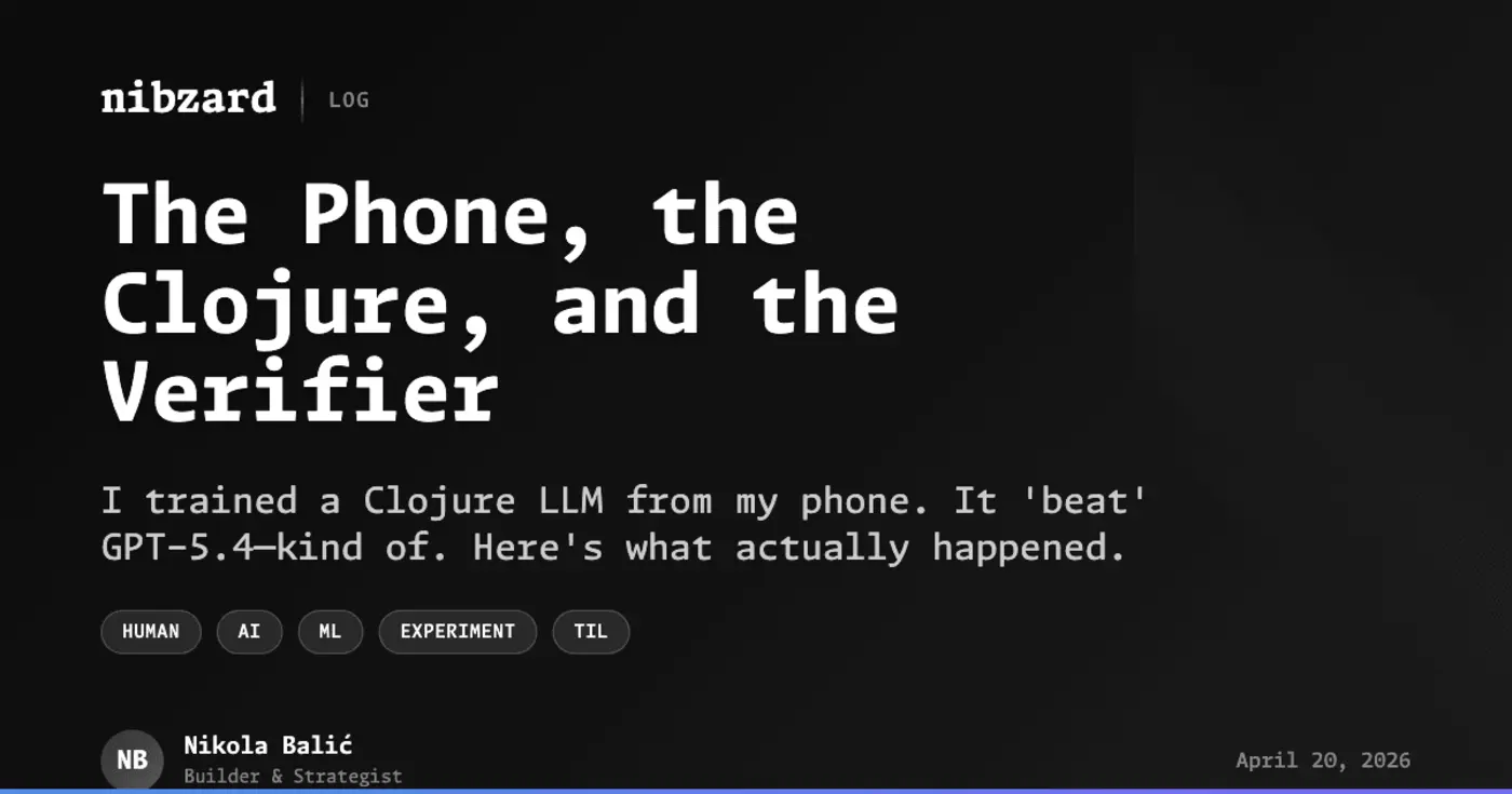 trained qwen to write clojure better than gpt54 kinda