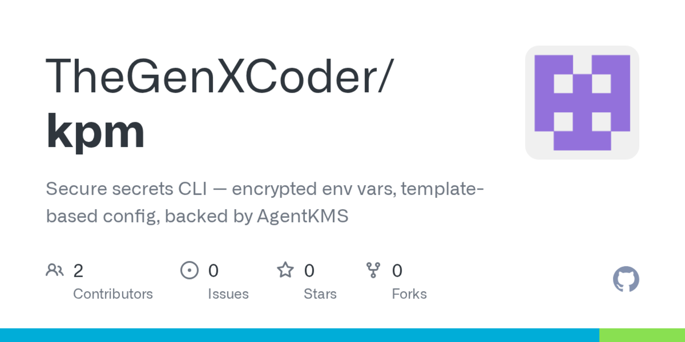 kpm a localfirst secrets cli on top of agentkms