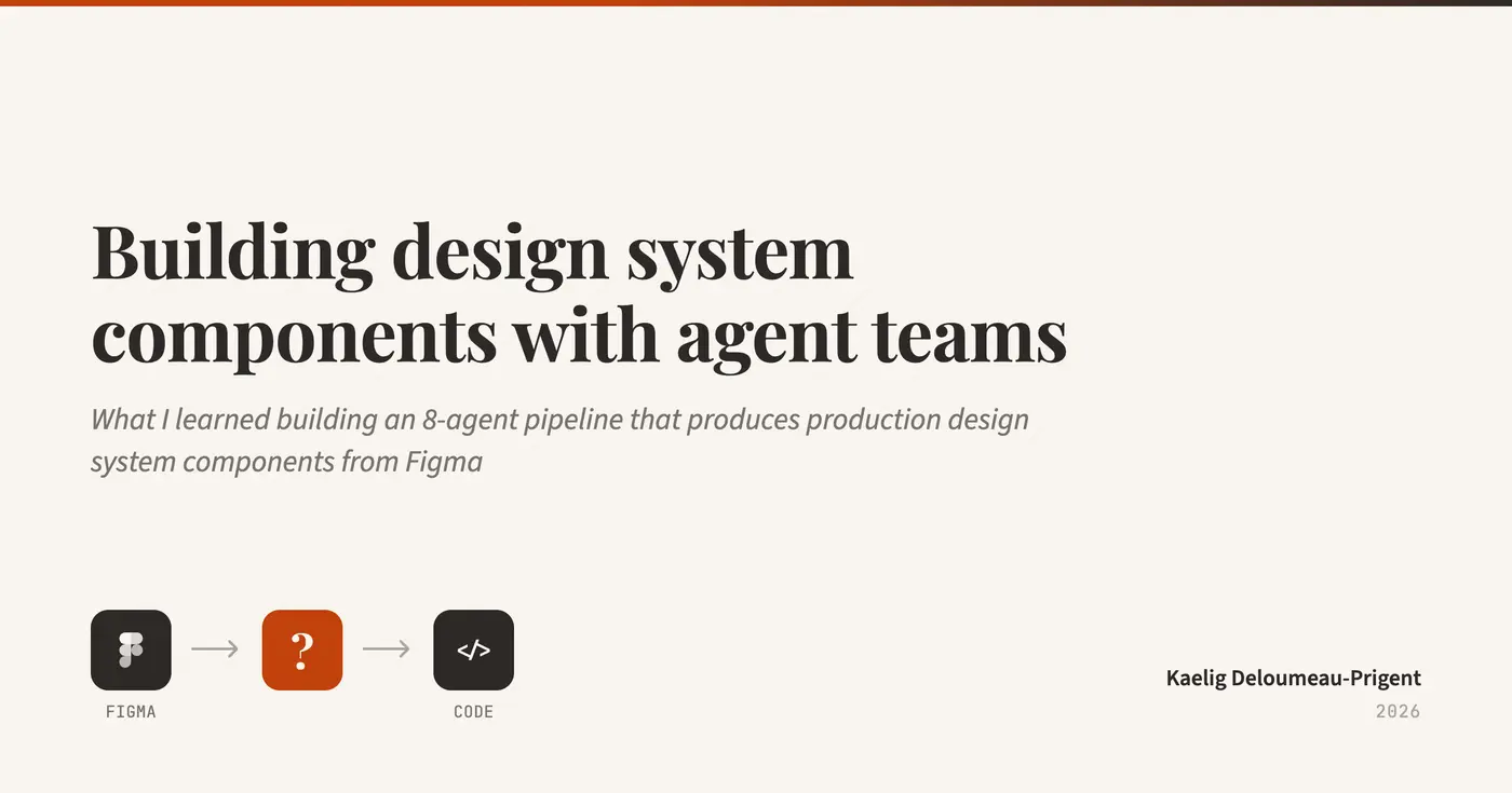 building design system components with agent teams