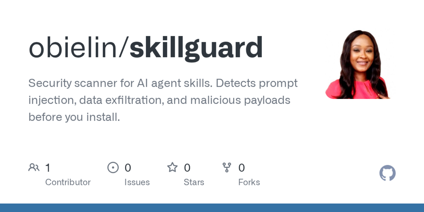 skillguard scan agent skills for prompt injection payloads