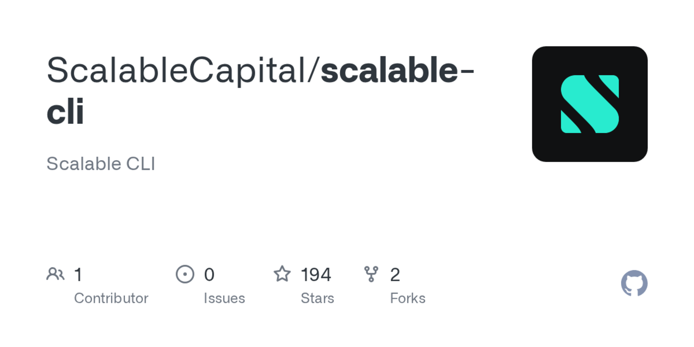 scalable cli an official command line for the scalable capital broker