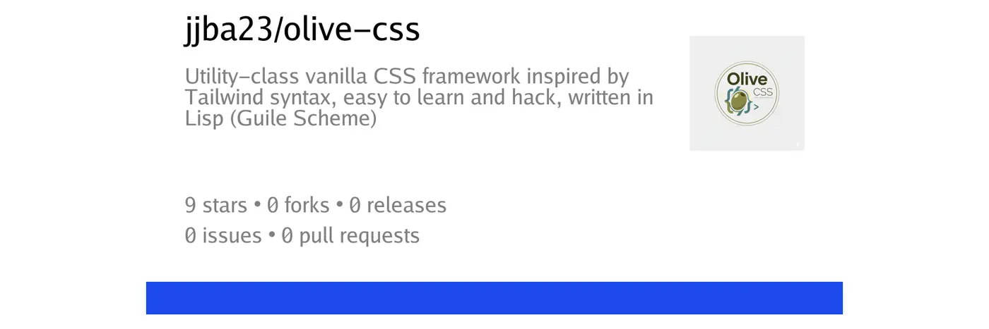 olive css lisp powered vanilla css utilityclass a la tailwind