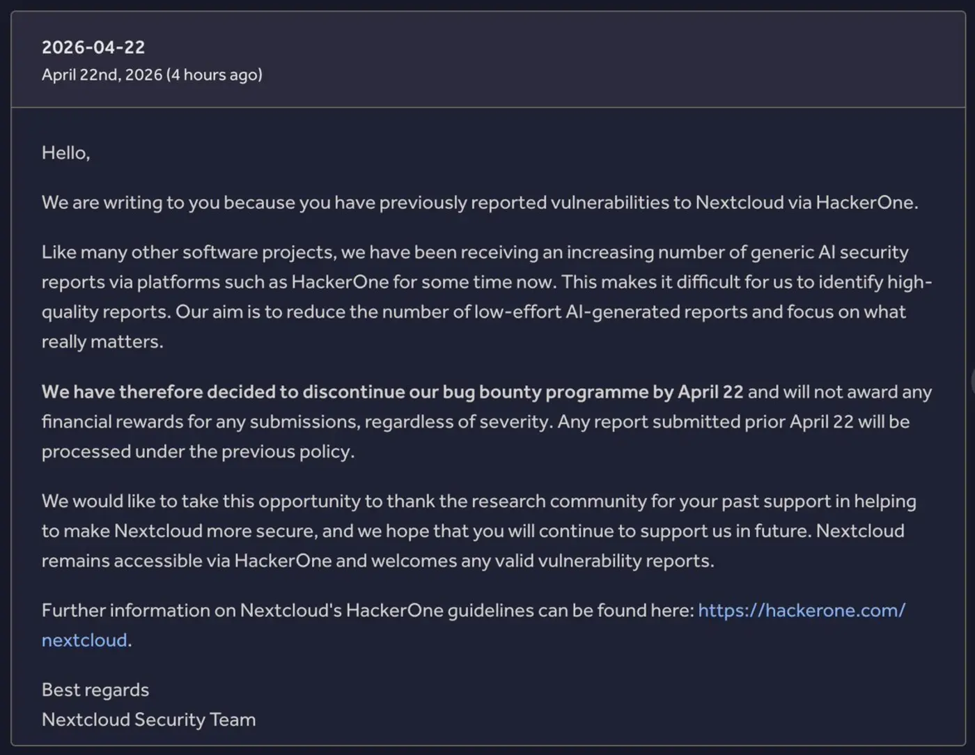 ai slop bug reports overflowing vendors vendors canx27t handle the slop