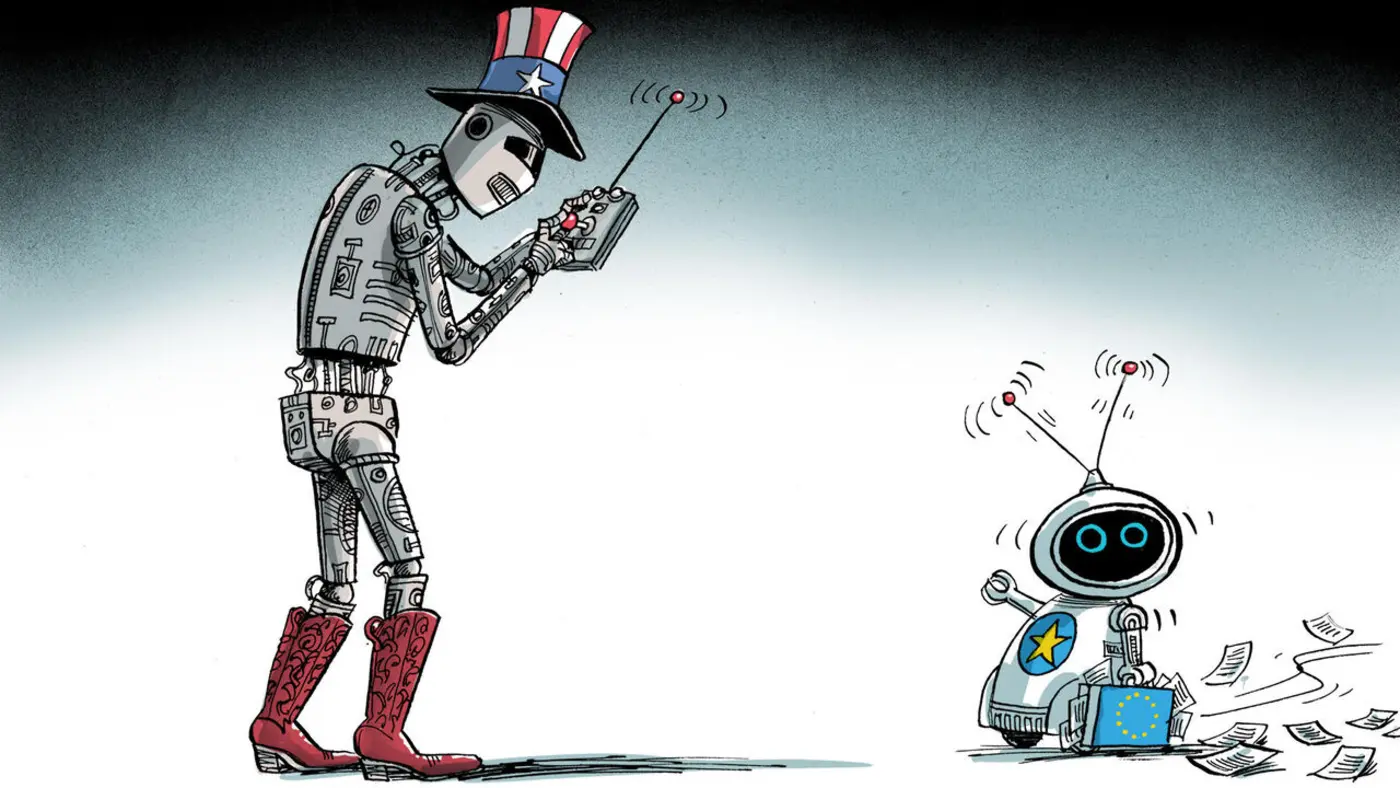 europe regulated itself into american vassalage