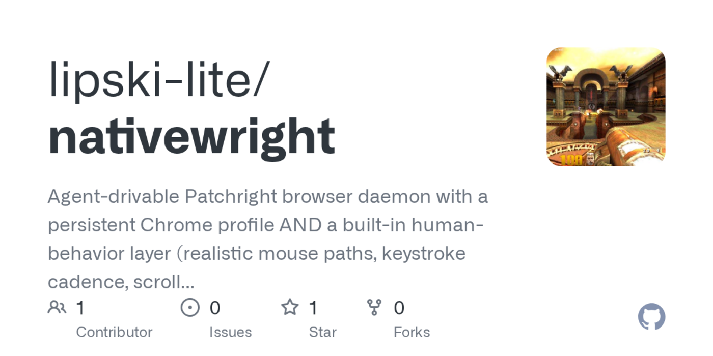 nativewright patchright browser daemon for ai coding agents