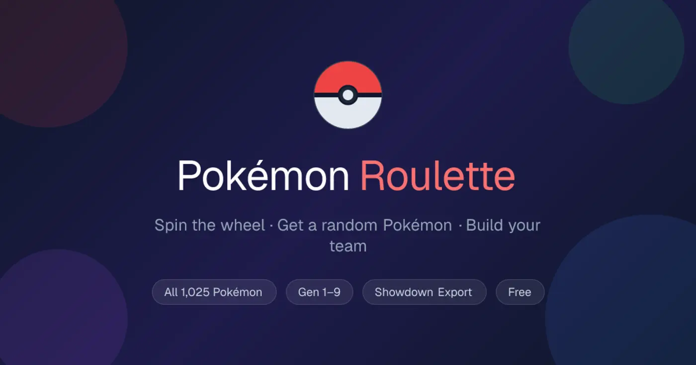 show hn pokemon roulette random team generator for nuzlocke runs