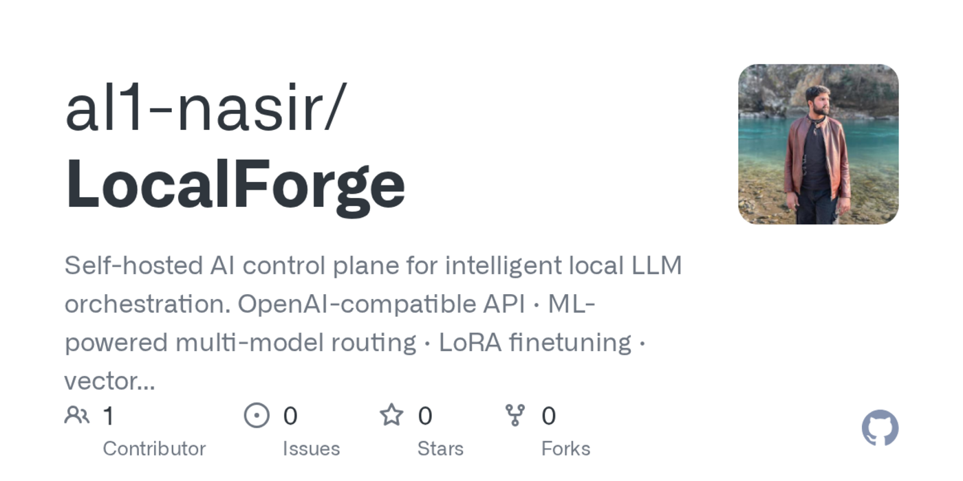 localforge selfhosted llm control plane with ml routing
