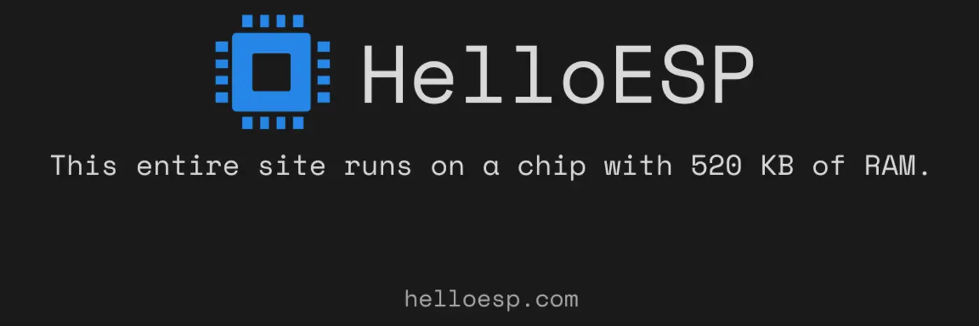helloesp a public website hosted on an esp32